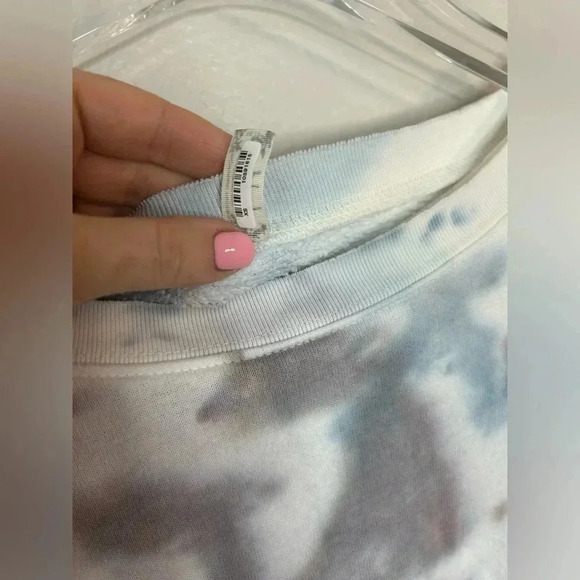 Free People Kelly Washed Sweatshirt and shorts Set Ocean, Size extra small XS - Picture 7 of 14